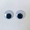 Pikkukuva 5 / 8: 2 kpl Googly Eyes - Värähtelevät silmähartsit, itseliimautuvat käsityötarvikkeet, kodin sisustus jääkaappiin, 8 cm / 3,15 tuumaa, musta ja valkoinen