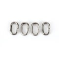 Miniatyrbilde 4 av 8: 100 stk rustfritt stål ovale splittringer Svingbar Snap fiskeutstyr kobling (6x10mm)
