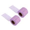 Pikkukuva 6 / 7: 2 kpl Glitter Tyllirullia, kiiltävä ulkonäkö, helppo käyttää, riittävä määrä, neljä väriä, verkkomainen kangas tylli DIY-sisustukseen, Amarantti