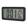 Miniatyrbild 5 av 8: Digital väckarklocka Bärbar Svart Temperatur Luftfuktighet Väggmonterad LCD Digital elektronisk klocka för skrivbord i sovsal