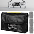 Miniatyrbillede 8 af 8: Drone Batteri Sikker Taske Eksplosionssicher Brandsikker Opbevaring Beskyttelsesetui Passer til DJI Mavic Air 2 (3 Batteri Rum)