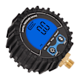 Miniatyrbild 7 av 8: Digital däcktrycksmätare LCD-skärm Fyra enheter 3‑200PSI hjuldäck Luftinflator Monitoring Tester M11x1 tråd Blå bakgrundsbelysning