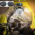 Miniatyrbild 2 av 8: 10000mAh campingfläkt med lampor USB uppladdningsbar clip on fläkt med hängkrok
