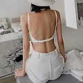 Miniatyrbilde 5 av 5: Deep U-Utringing Push-Up BH med Klare Stropper - Hvit 80C