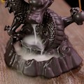 Miniatyrbillede 8 af 8: Keramisk kinesisk gunstig drage Backflow røgelsesbrænder