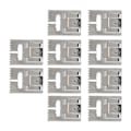 Miniatyrbillede 7 af 8: 10 stk. Rynkefod 5 7 9 Rille Holdbar Blank Overflade Uden Grater Symaskinefod i Rustfrit Stål til Hjemmet 9 Rille