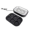 Miniatyrbillede 8 af 8: 6-huls æggstegepande Nonstick-morgenmadspande Multifunktionel morgenmadsmaskine Hamburgermaskine med låg