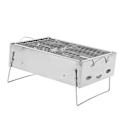 Miniatyrbillede 2 af 8: Udendørs Grill Bærbar Foldbar Kulgrill i Rustfrit Stål til Udendørs Picnic Camping Madlavning