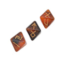 Miniatyrbilde 7 av 8: 3 stk Runtérninger 8-sidig stjernehimmel Mystic Levende farger Astrologi Læring Spådom Polyedriske terninger Sett for voksne Svart gull