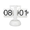 Miniatyrbild 4 av 8: Flip Clock Large Number Batteridriven 304 rostfritt stål Bordsskiva Retro Flip Clock för hemmakontor 24 timmar Helvit