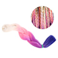 Miniatyrbilde 8 av 8: Jumbo flettehår Hvit Rosa Lilla Mørkblå Gradient Farge Syntetisk Twist Fletter Hårextensions