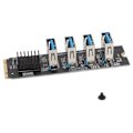 Pikkukuva 4 / 8: M.2 NVME PCIE 1X -nosto kort M.2 NVME 4 PCIE 1X USB 3.0 -porttiin Lämpösuojaus 4 PCIE-näytönohjaimen laajennus