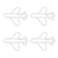 Miniatyrbillede 5 af 8: 100 stk. Søde papirclips, flyformet stil, belagt tråd, lette, holdbare, smarte papirclips til arbejde, studier, sortering, hvid