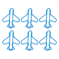 Miniatyrbillede 7 af 8: 100 stk. Søde Papirclips Flyform Design Belagt Tråd Lyse Farver Fancy Papirclips til Scrapbog Kort Papirhåndværk Blå