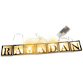 Miniatyrbillede 1 af 7: Ramadan LED Lysstreng Dekoration Træ Hulbogstaver Hængende til Ramadan Eid Mubarak Hjemindretning