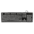 Miniatyrbillede 3 af 8: Retro Trådløst Spil Mekanisk Tastatur Nøgleklik med 104 Taster Blandet Lys Ergonomisk Design Sort