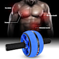 Miniatyrbillede 5 af 8: Abdominal Wheel Roller Træner Fitnessudstyr Gym Hjem Træningsværktøj med Træningspude (blå & sort)