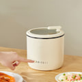 Miniatyrbilde 5 av 8: Mini riskoker Multifunksjonell hjem elektrisk riskokere Lav effekt sovesal Non Stick Congee koker CN 220V Hvit