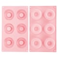 Miniatyrbillede 8 af 8: 6 Huls Silikon Donut Bageplade Non-Stick Kage Cookie Form Værktøj Køkkenudstyr (Rosa)