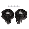 Miniatyrbillede 1 af 8: Et par A65 sorte rejsekufferthjul Mute Wheel Universal Bagageudskiftning Udendørsmateriale L