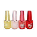 Miniatyrbild 5 av 5: Metallisk spegeleffekt nagellack set - Lila, roséguld, silver krom - Nagelkonst manikyr lack kit