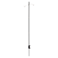 Miniatyrbillede 8 af 8: Camping Lygtestel Camping Foldbar Lampe Stang Let Bærbar Udendørs Lampe Stang Aluminium Legering Hængende Lys Holder AT0391 Sort