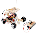 Miniatyrbillede 2 af 8: DIY Træ RC Bilmodel Kit Fjernbetjening Billeksagssæt Pædagogisk Legetøj til Børn