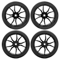 Pikkukuva 5 / 8: 4ST RC-auton renkaat Vahva iskunvaimennus Universaali sopiva TAMIYA TT01 TT02 XV01 XV02 HSP 94123 94122 1/10 Kaukosäätimellä ohjattavat autot Musta