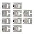 Miniatyrbillede 8 af 8: 10 stk. Rynkefod 5 7 9 Rille Holdbar Blank Overflade Uden Grater Symaskinefod i Rustfrit Stål til Hjemmet 9 Rille