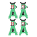 Miniatyrbilde 8 av 8: 4 stk Mini Jack Stativ Justerbar Aluminium Legering Skala Jack Stativsett 1/24 for SCX24 RC Bil Grønn