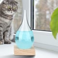 Miniatyrbilde 5 av 8: Innovativ dråpeform værprognos Glass værforutsigelsesflaske Hjeminnredning Blå