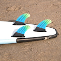 Miniatyrbillede 6 af 8: Glasfiber FCS G5 Smuk blågrøn gradient surfbræt hale finne Fleksibelt surftilbehør