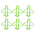 Miniatyrbillede 7 af 8: 100 stk. Søde papirclips, flyformet design, belagt tråd, lyse farver, dekorative papirclips til scrapbog, kort, papirhåndværk, grøn