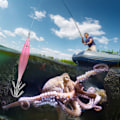 Miniatyrbillede 7 af 8: Høj kvalitet blæksprutte fiskekrog lokkedyr dele Fiskeudstyr (rosa)