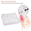Miniatyrbillede 7 af 8: Neglekunst Dekorationsbeholder Tomme Spikspidser Opbevaringsboks Falsk Negle Display Case (Hvid)