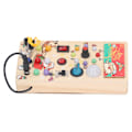 Miniatyrbilde 6 av 8: Busy Toddler Board med 8 LED-lys-brytere Tre Jul Style Lysbryter Opptatt Controller Board Sensorisk leke for under 1 år gammel