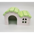 Miniatyrbillede 2 af 5: Skjulested til hamsterbur Robust farverigt skjulested til smådyr til hamstermus Små pelsdyr Lille hus Grøn