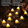 Miniatyrbild 8 av 8: Mini Mushroom Solar Lights 8 lägen LED Vattentät String Pathway Utomhusdekoration för trädgård Bakgård Lawn Party 3,45 meter 10 pärlor Varm vit