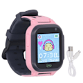 Miniatyrbillede 1 af 8: Børne Smart Watch Videoopkald Kamera Alarm Lommelygte Touchscreen Smartwatch til udendørs brug Rosa