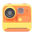 Miniatyrbilde 2 av 8: K27 Kids Instant Kamera Fram Bak Dobbel Linse Selfie Video Papir Instant Print Kamera med snor Gult Uten minnekort