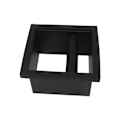 Miniatyrbilde 8 av 8: Kaffegrunn Knock Box Renne Rustfritt Stål Innebygd Skrivebord Bunnløs Knock Box for Hjemmet