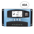 Miniatyrbillede 1 af 8: MPPT 40A Solcelleladningsregulator Dobbelt USB LCD-skærm 12V 24V