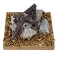 Miniatyrbillede 3 af 8: Dukkehust Miniatyr Have Scene Bål Træ Simuleret Bål Model Legetøjs Tilbehør Bål