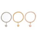 Miniatyrbillede 1 af 8: 3 stk Popcorn Armbånd Legering Elastiske Charm Armbånd 3 Farver Par Armbånd Sæt