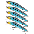 Miniatyrbilde 2 av 8: 5 stk Kunstig Simulering Minnow Langkast Agnsnelle med Treble Hook Fisketilbehør 4#