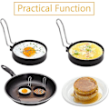 Miniatyrbild 4 av 5: Rostfritt stål nonstick stekt äggform set