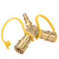 Miniatyrbillede 6 af 8: 2 Vejs 1/4in RV Propan NPT Quick Connect Y Splitter Adapter til propanslange tilslutningssæt