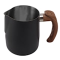 Miniatyrbilde 4 av 8: Melkeskummingkrus Indre skala 304 Rustfritt stål Dryppfri tut Kaffe-dampkanne med håndtak Matt svart 600 ml