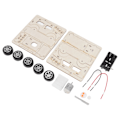 Miniatyrbillede 4 af 8: Elektrisk modelbygning biler DIY-konstruktionsbiler Legetøj Træ Mekaniske modelbiler Kit DIY STEM-legetøj