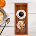 Miniatyrbilde 8 av 8: Rektangulært trebrett Serveringsbrett Tallerken Snacks Matserveringsbrett for hotellhjem (20*8cm)
